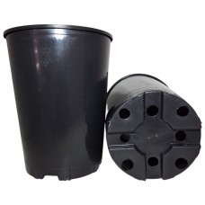 Горщик високий круглий 3 л чорний пластиковий 16 x 20,5 см