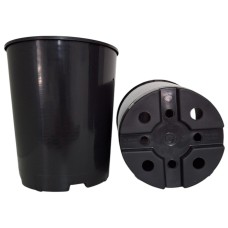 Горщик високий круглий 4 л чорний пластиковий 18 x 21,5 см