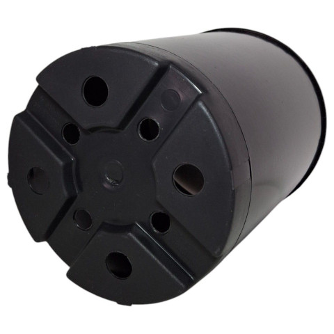 Горщик високий круглий 4 л чорний пластиковий 18 x 21,5 см